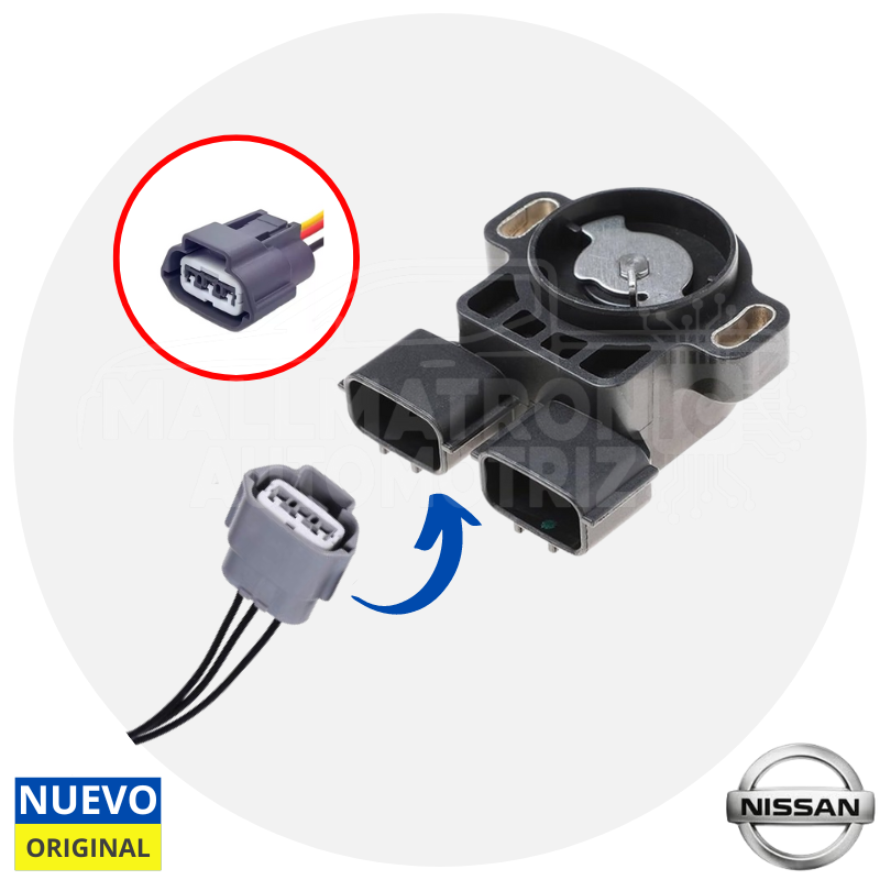 CONECTOR NISSAN PATROL 3 CABLES PARA SENSOR TPS MOTOR ZD30