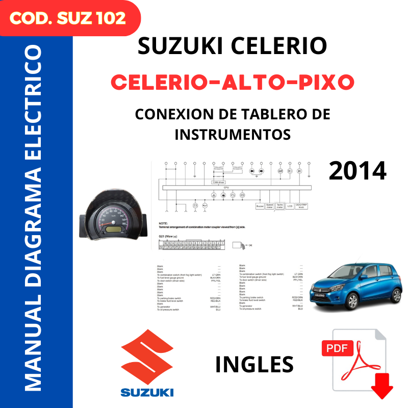 Manual de Conexión del Tablero de Instrumentos SUZUKI CELERIO y otros
