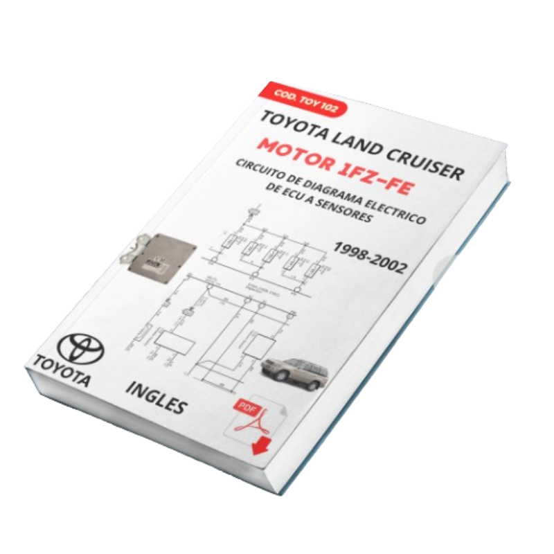 Manual de Diagrama Eléctrico Toyota Land Cruiser Motor 1FZ-FE Año 1998-2002 COD. TOY102 - Imagen 2