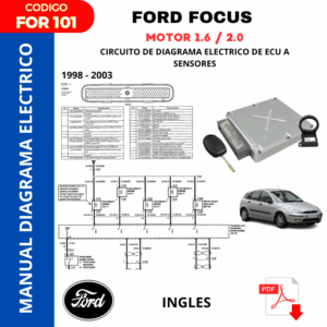 Manual de Diagrama Eléctrico Ford Focus Motor 1.6 / 2.0  Año 1993 - 2003 Código. FOR101