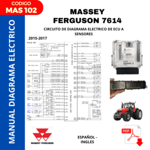 MANUAL DE DIAGRAMA ELECTRICO DE MASSEY FERGUSON 7614 AÑO 2015-2017 COMMOIL RAIL Código. MAS102