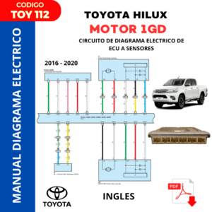 Manual de Diagrama Eléctrico Toyota Hilux motor 1GD  Año 2016 – 2020 Código. TOY112